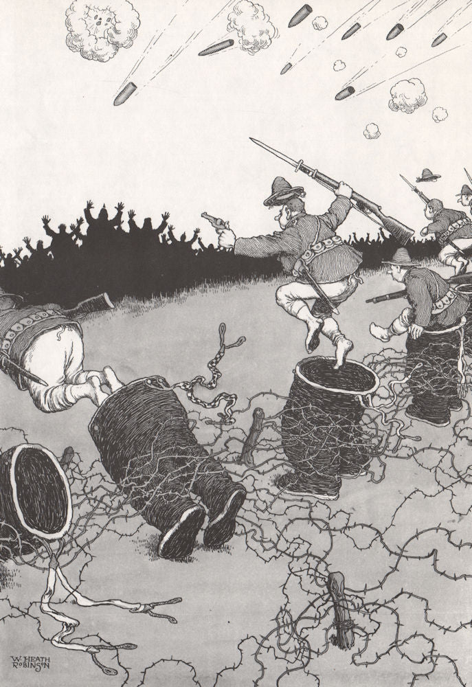 HEATH ROBINSON. American Barb Trowsers. First World War 1973 old vintage print